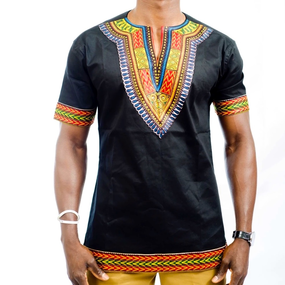Men’s short sleeve dashiki shirt